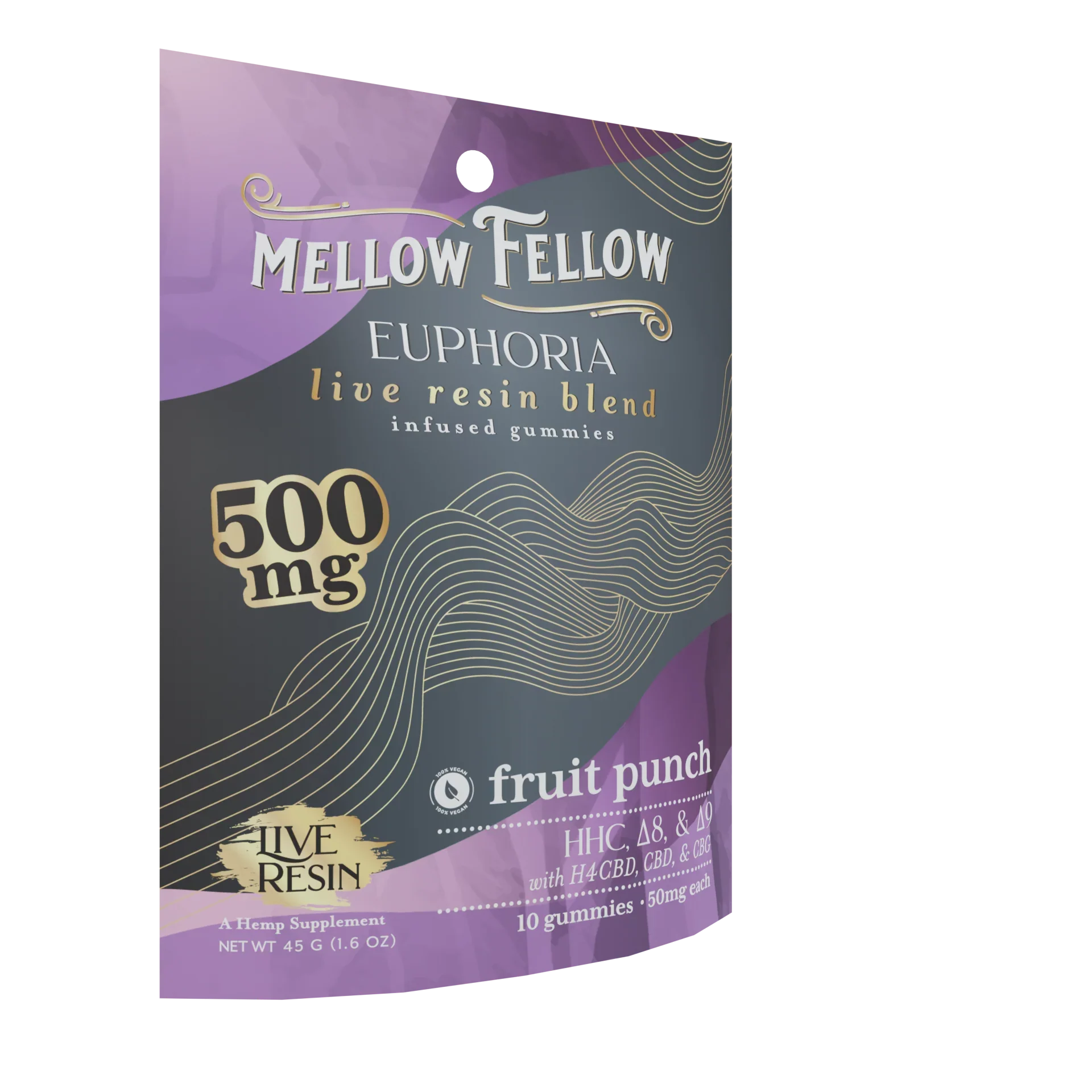 Mellow Fellow Euphoria Blend Live Resin M-Fusions Edibles Fruit Punch 500mg Best Sales Price - Edibles