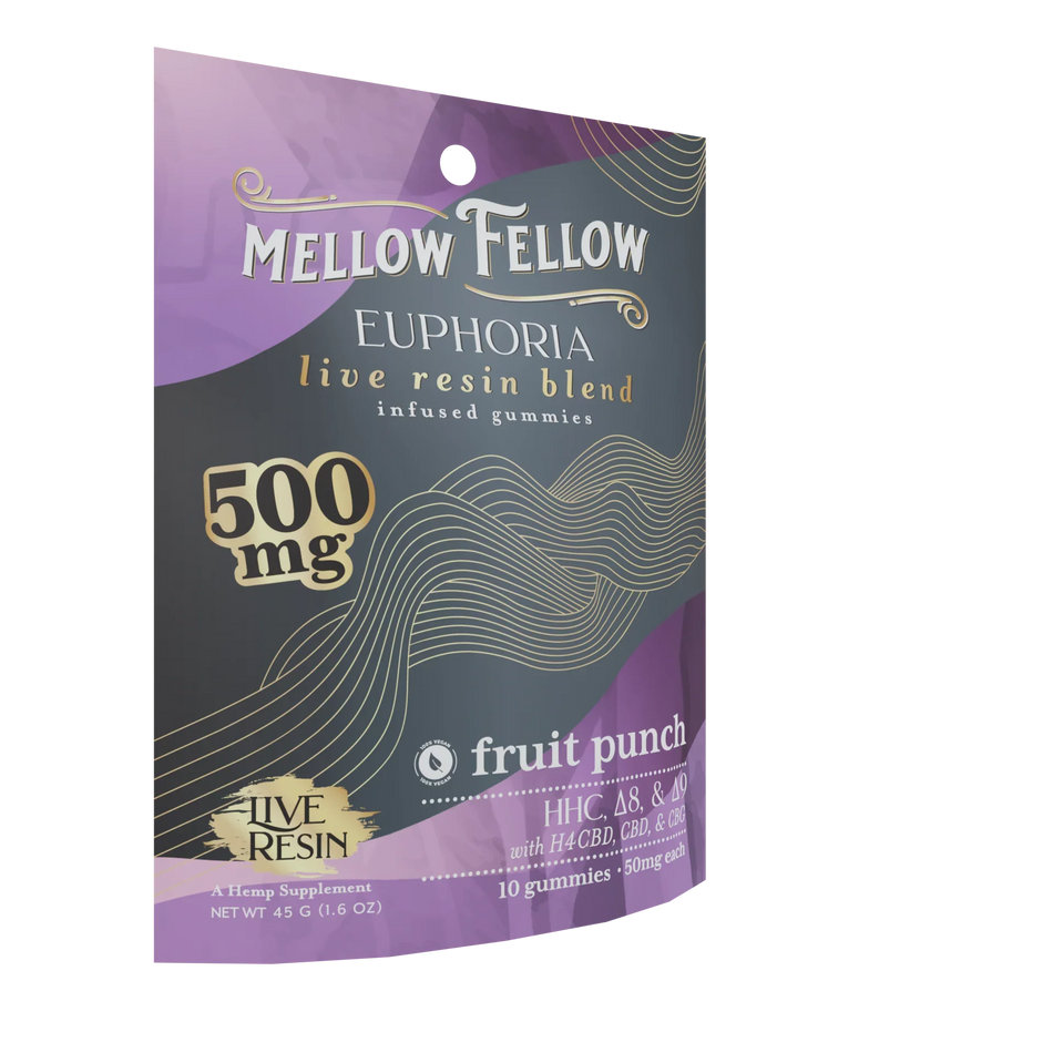 Mellow Fellow Euphoria Blend Live Resin M-Fusions Edibles Fruit Punch 500mg Best Sales Price - Edibles