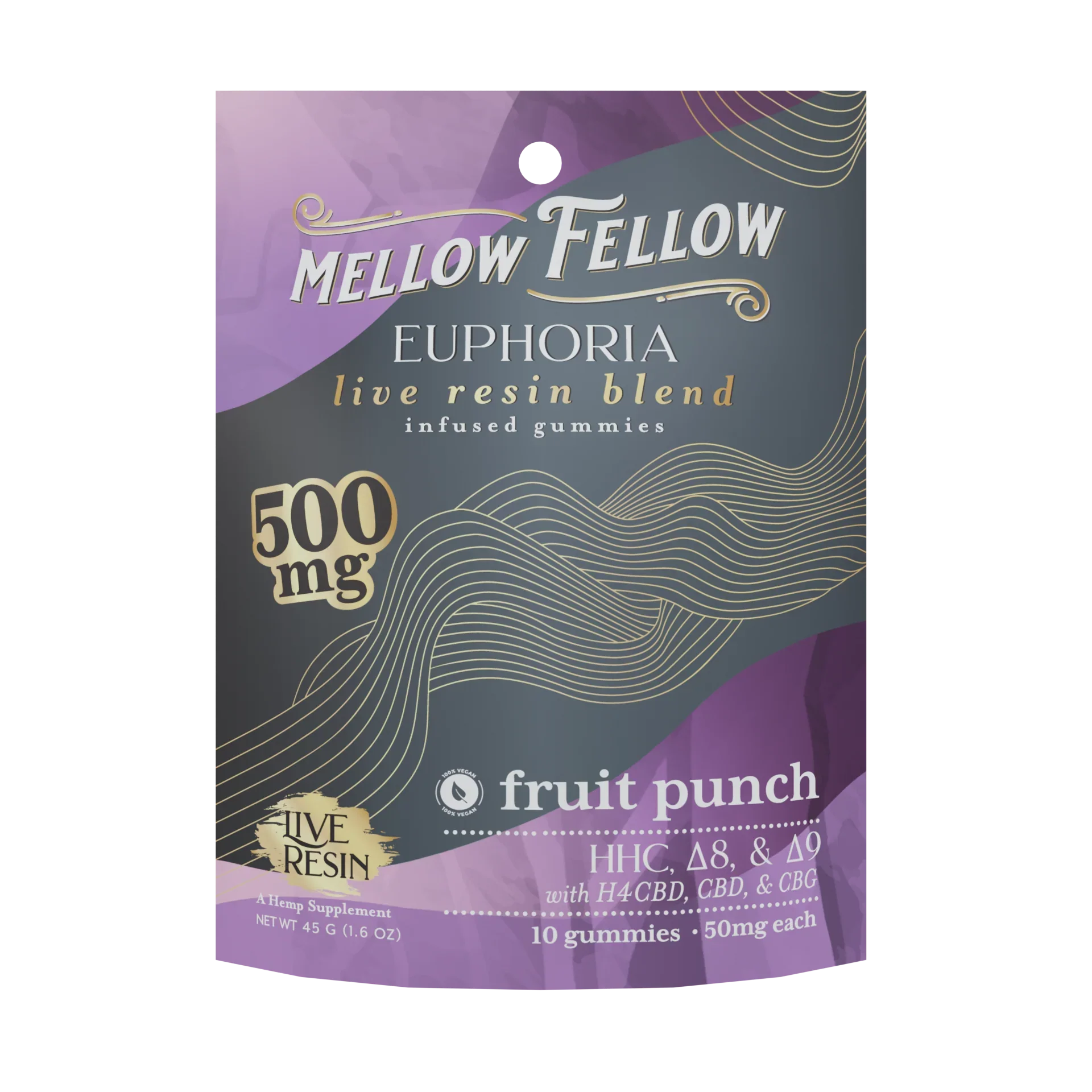 Mellow Fellow Euphoria Blend Live Resin M-Fusions Edibles Fruit Punch 500mg Best Sales Price - Edibles