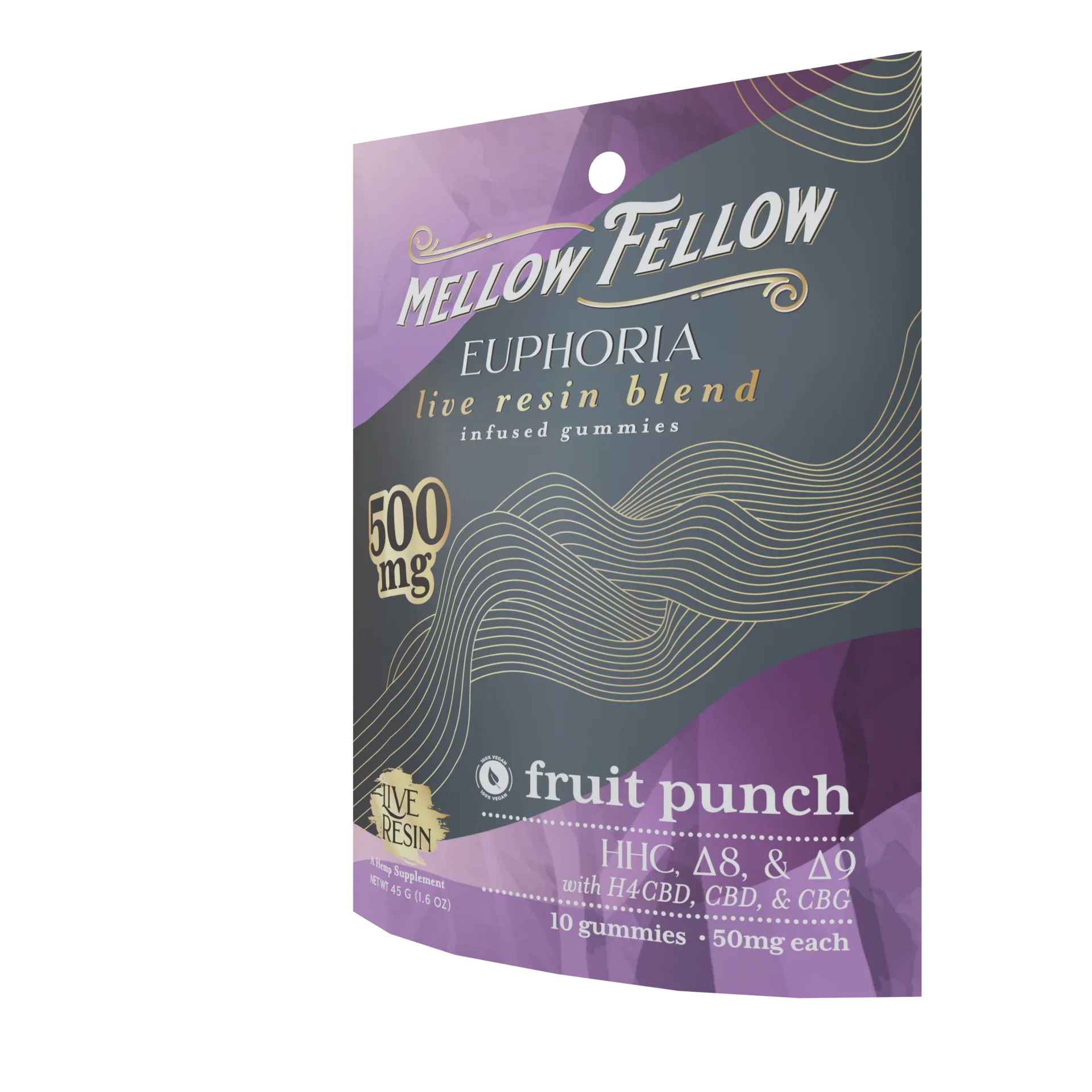 Mellow Fellow Euphoria Blend Live Resin M-Fusions Edibles Fruit Punch 500mg Best Sales Price - Edibles