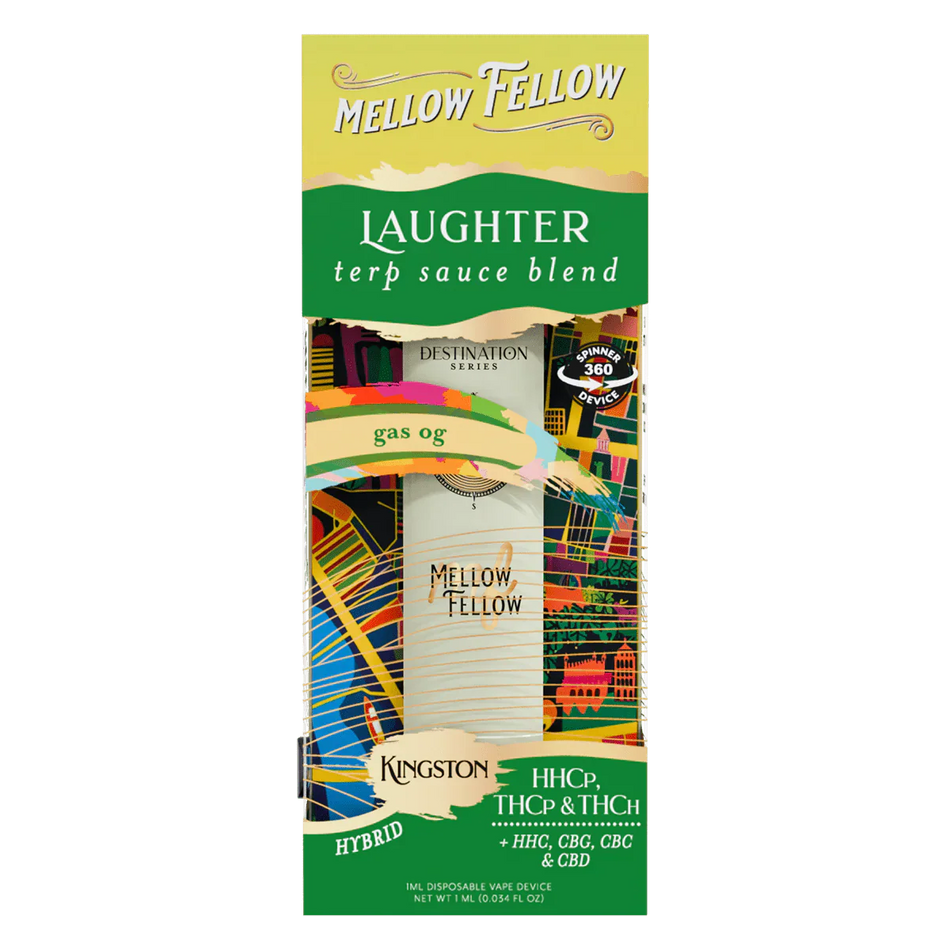 Mellow Fellow Laughter Blend - Terp Sauce 1ml Disposable Spinner Vape - Gas OG (Hybrid)