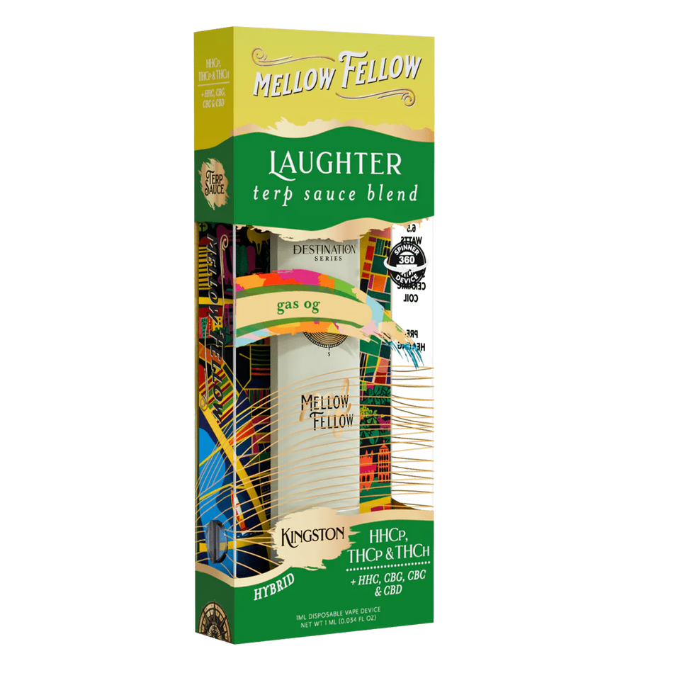 Mellow Fellow Laughter Blend - Terp Sauce 1ml Disposable Spinner Vape - Gas OG (Hybrid)