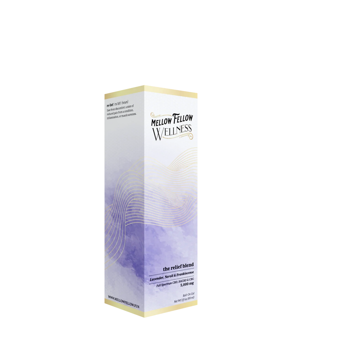 Wellness Roll On Gel - Relief Blend - Lavender, Neroli + Frankincense - 5000mg Best Sales Price - Topicals