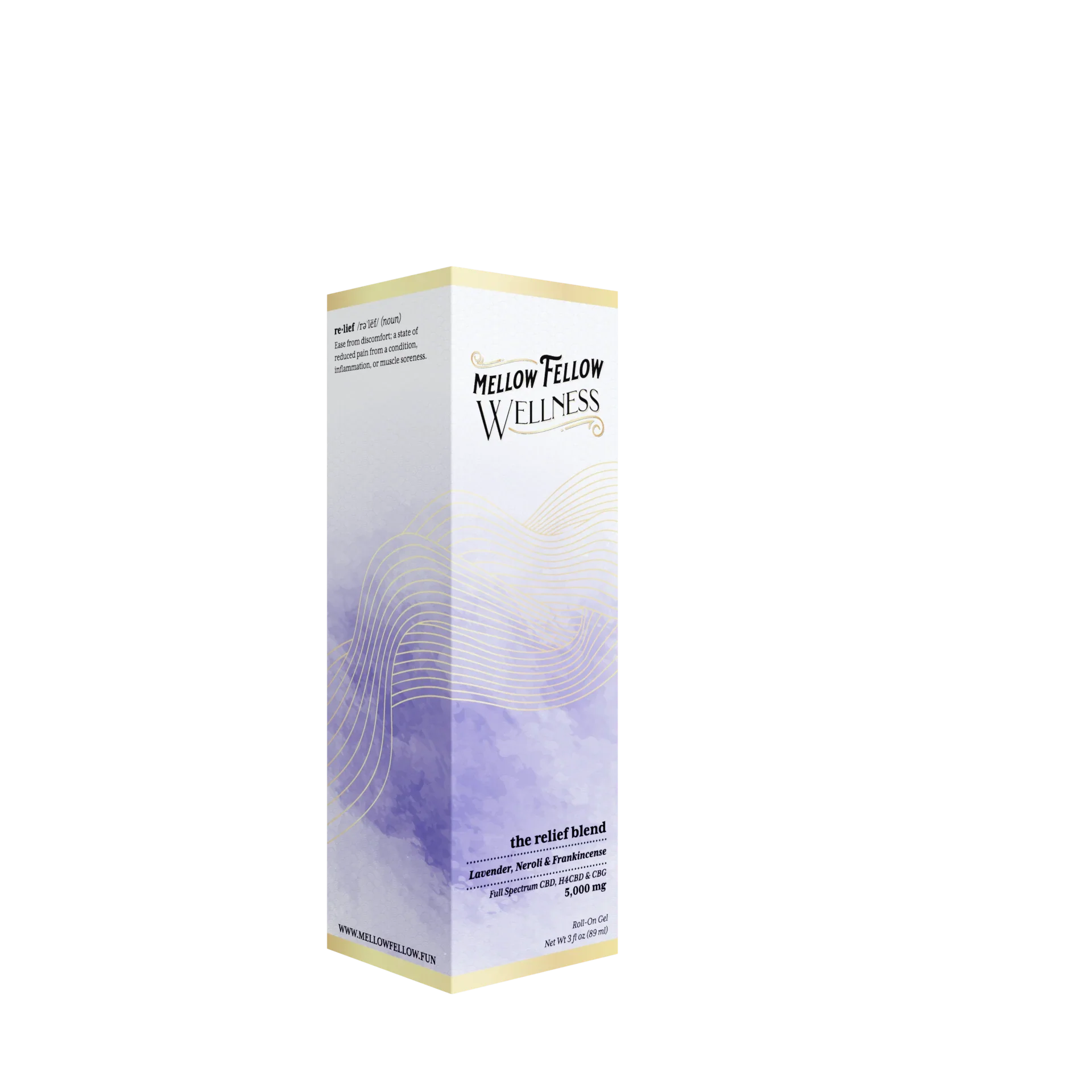 Wellness Roll On Gel - Relief Blend - Lavender, Neroli + Frankincense - 5000mg Best Sales Price - Topicals