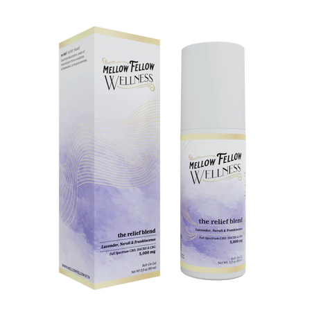 Wellness Roll On Gel - Relief Blend - Lavender, Neroli + Frankincense - 5000mg Best Sales Price - Topicals
