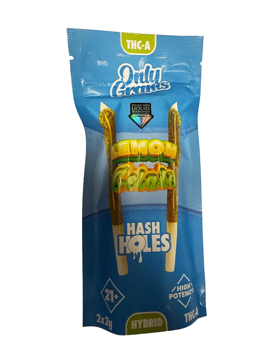 Lemon Gelato Only Grams THCA Hash Holes 2x2G