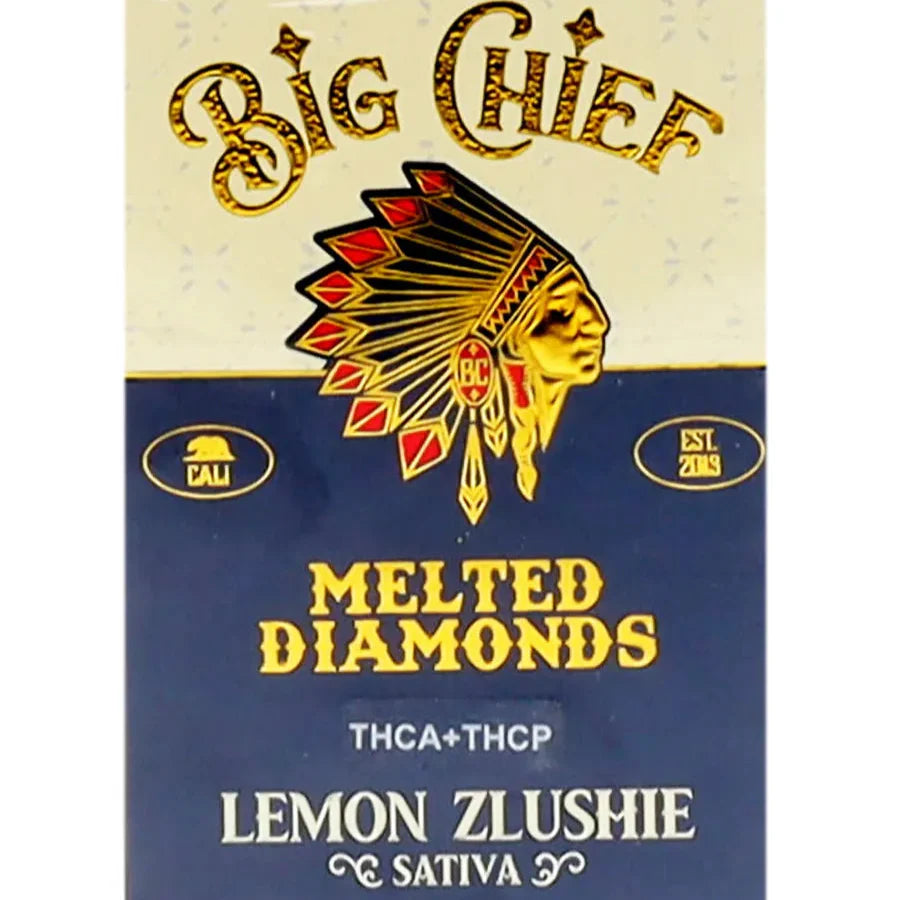 Lemon Zlushie Big Chief Melted Diamonds THCA+THCP Cart 2G