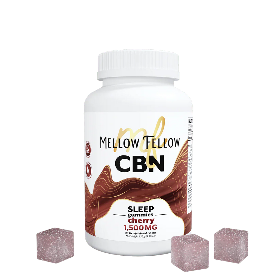 Mellow Fellow Sleep CBN Gummies - 1500mg - Cherry