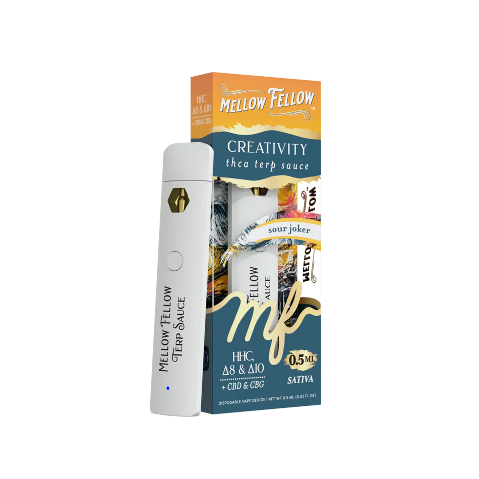 Mellow Fellow Creativity Blend 0.5ml Terp Sauce Disposable Vape - Sour Joker (Sativa)