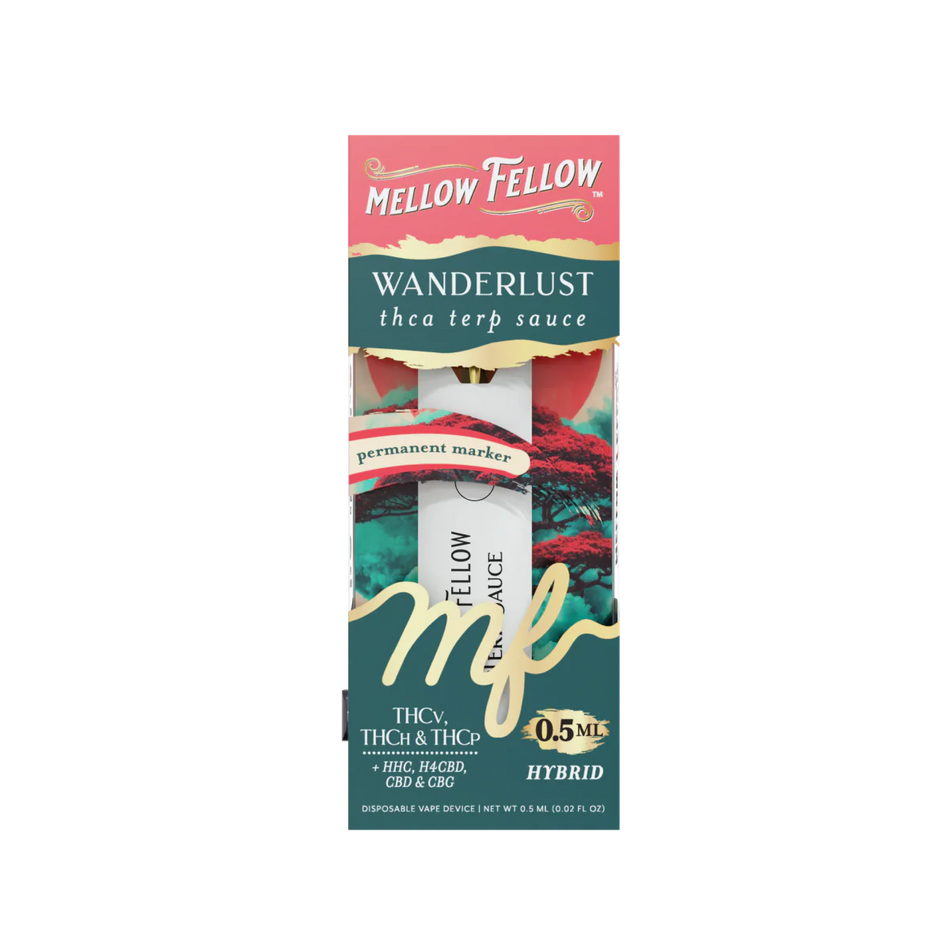 Mellow Fellow Wanderlust Blend 0.5ml Terp Sauce Disposable Vape - Permanent Marker (Hybrid)