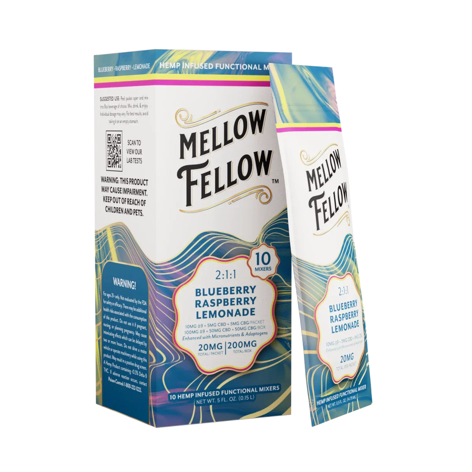 Delta 9 + CBD & CBG Mixers 10pc - Blueberry Raspberry Lemonade