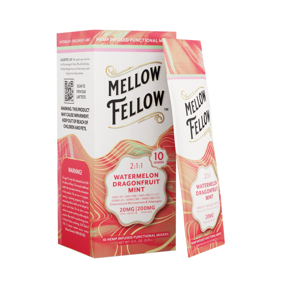 Delta 9 + CBD & CBG Mixers 10pc - Watermelon Dragonfruit Mint