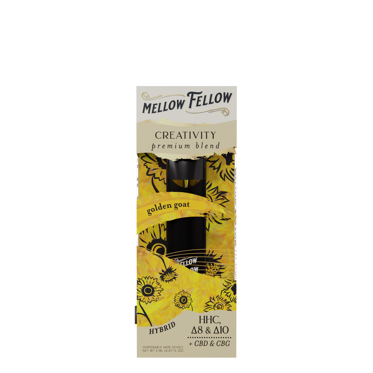 Mellow Fellow Creativity (Golden Goat) & Introvert (AK-47) 2ml Disposable Vape Day/Night Bundle Best Sales Price - Bundles