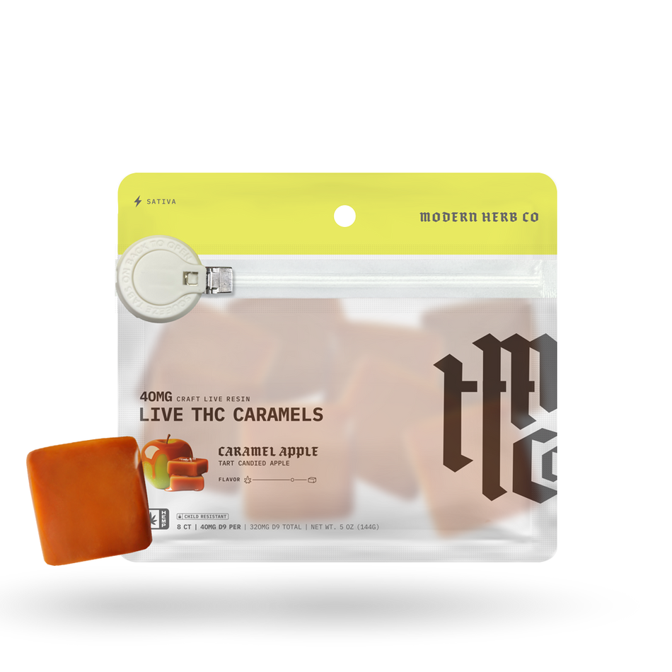 The Hemp Collect Live THC Caramel: Caramel Apple (Sativa), 8ct