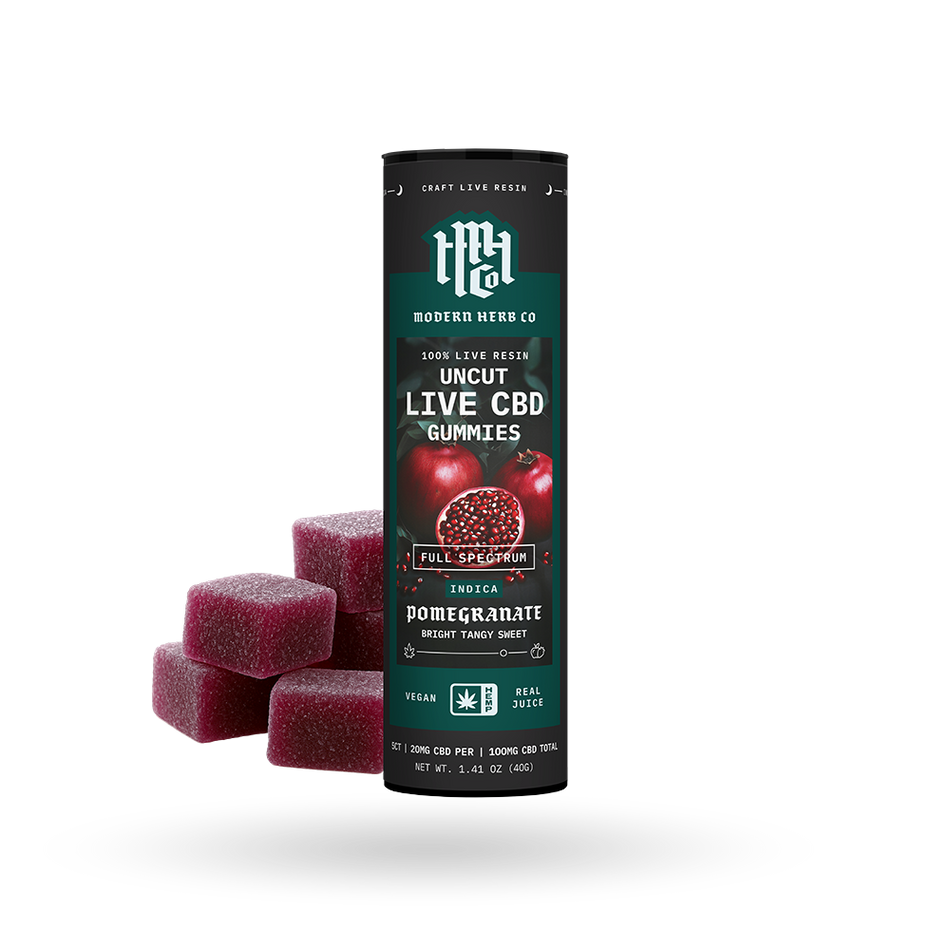The Hemp Collect CBD Live Resin Gummies: Pomegranate (Indica) - 5ct