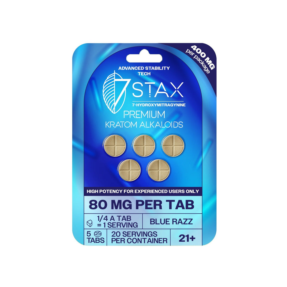 7Stax Premium 7-OH Kratom Alkaloid Tablets (400mg – 5 Count)