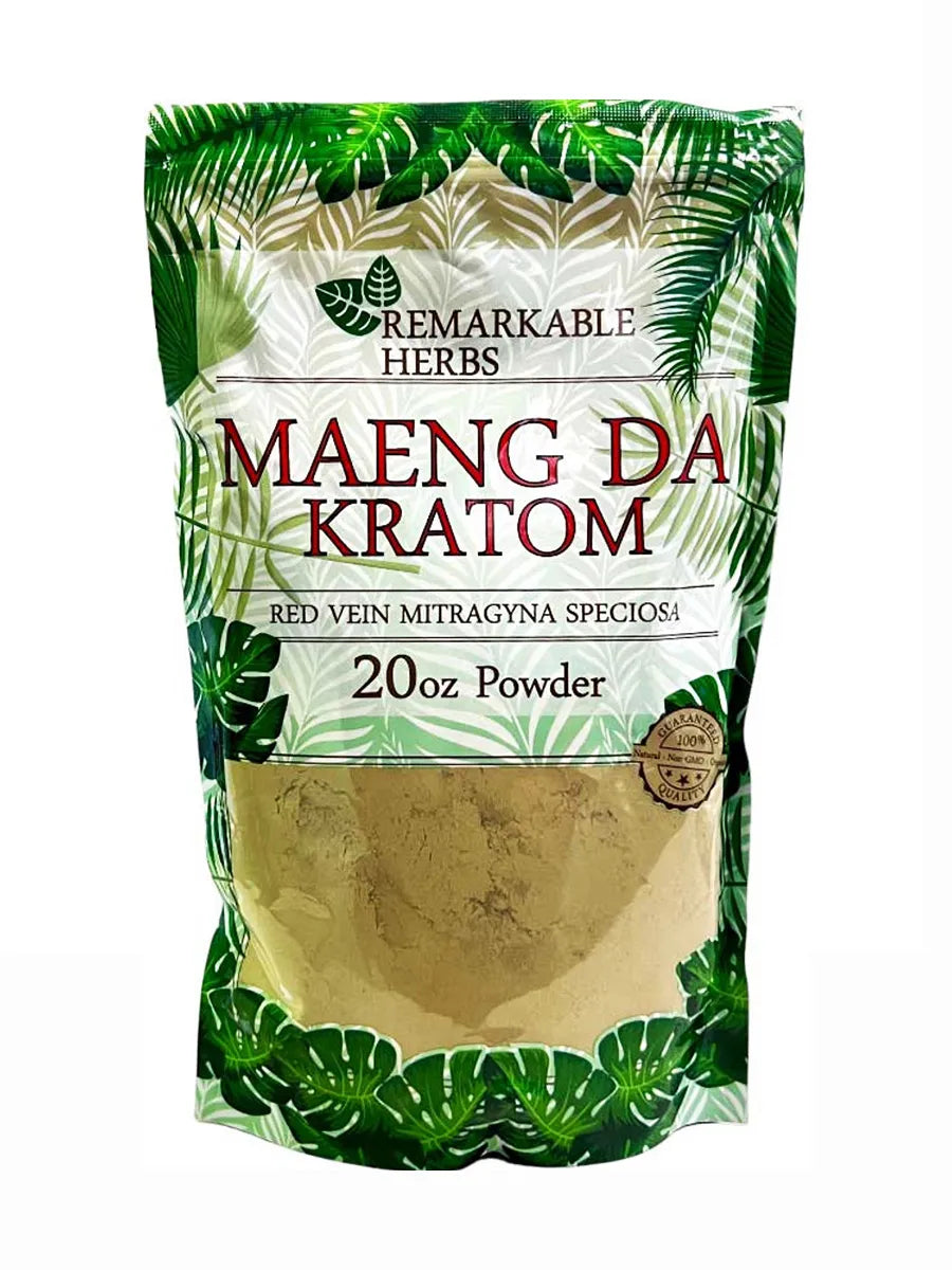 Maneg DA Red Vein Remarkable Herbs Kratom Powder 20oz Bag
