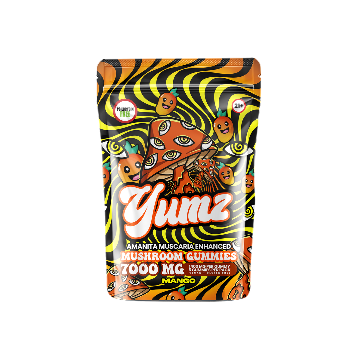 YUMZ - Mango ( Amanita Muscaria Mushroom Gummies ) Best Sales Price - Gummies