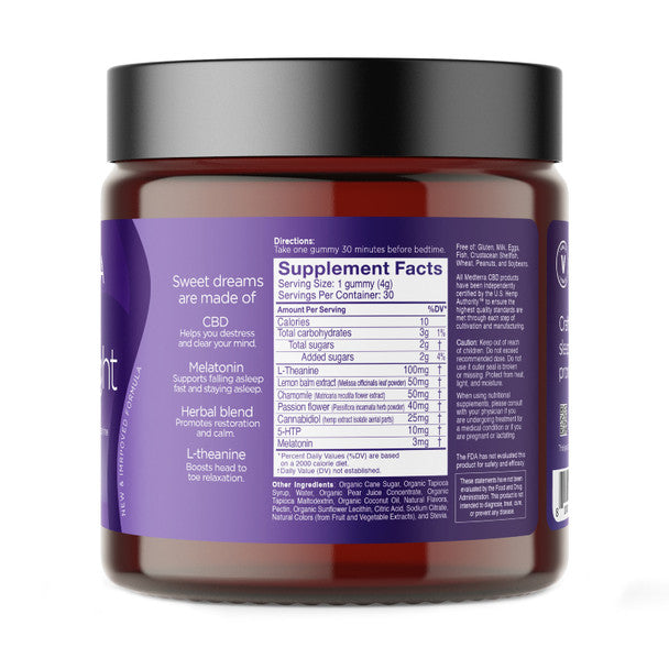 Medterra - CBD Edible - Keep Calm Tropical Fruit Isolate Gummies - 25mg Best Sales Price - Edibles