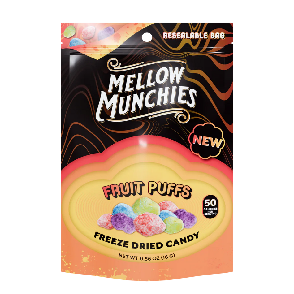 Mellow Fellow Fruit Puffs Freeze Dried Candy - Snack Size