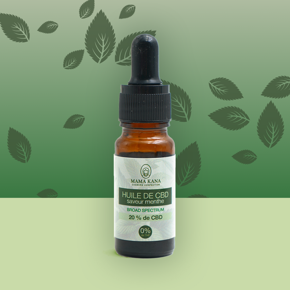 MAMA KANA CBD Huile 20% de CBD Broad Spectrum - Menthe 🌱