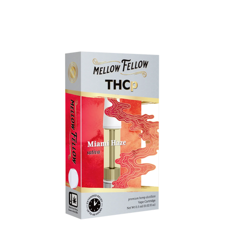 Mellow Fellow THCp 0.5ml Vape Cartridge - Miami Haze (sativa) Best Sales Price - Vape Cartridges