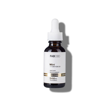 FAB CBD+CBG Oil Mint Flavor Best Sales Price - Tincture Oil