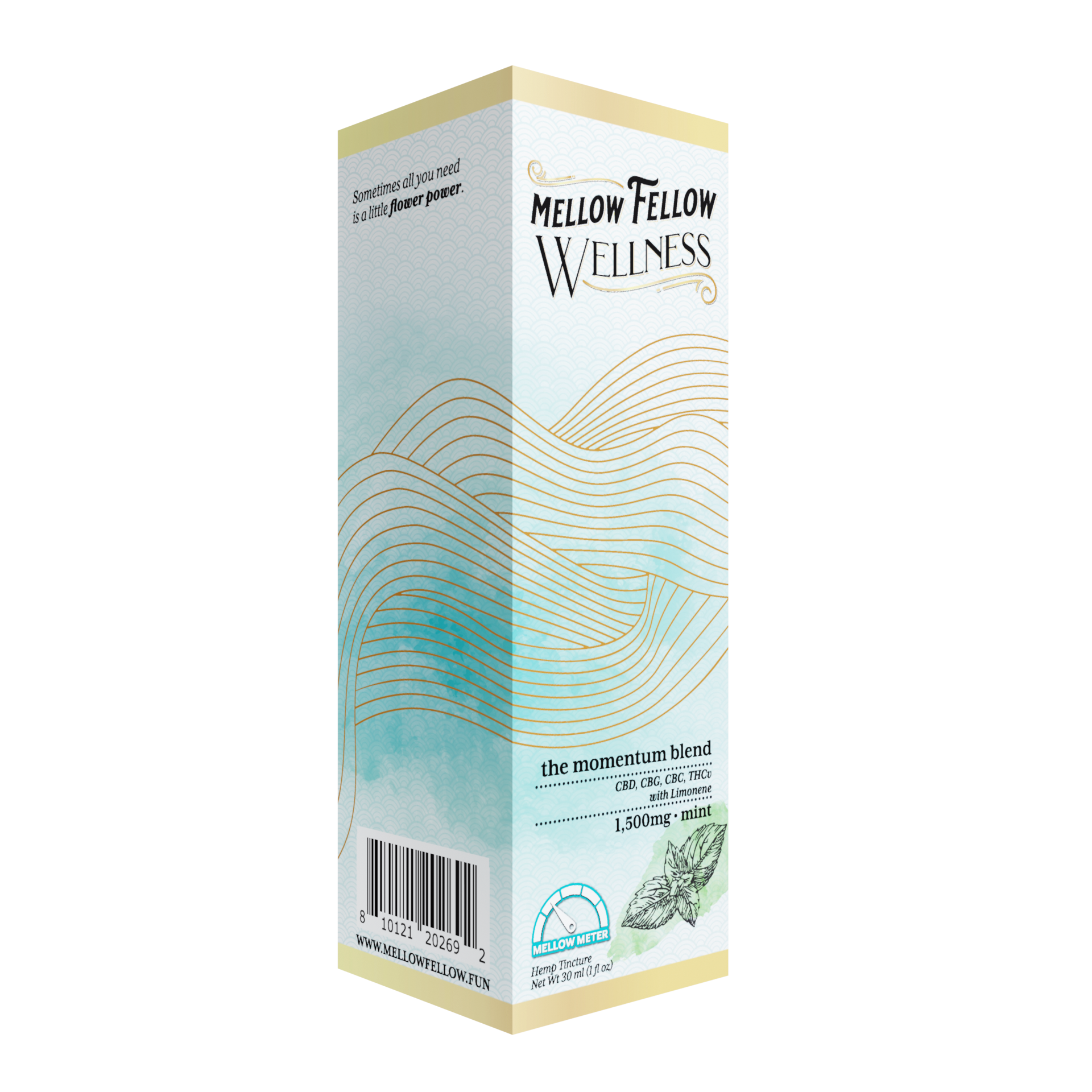 Mellow Fellow Momentum Blend CBD Tincture - 1500mg - Mint Best Sales Price - Edibles