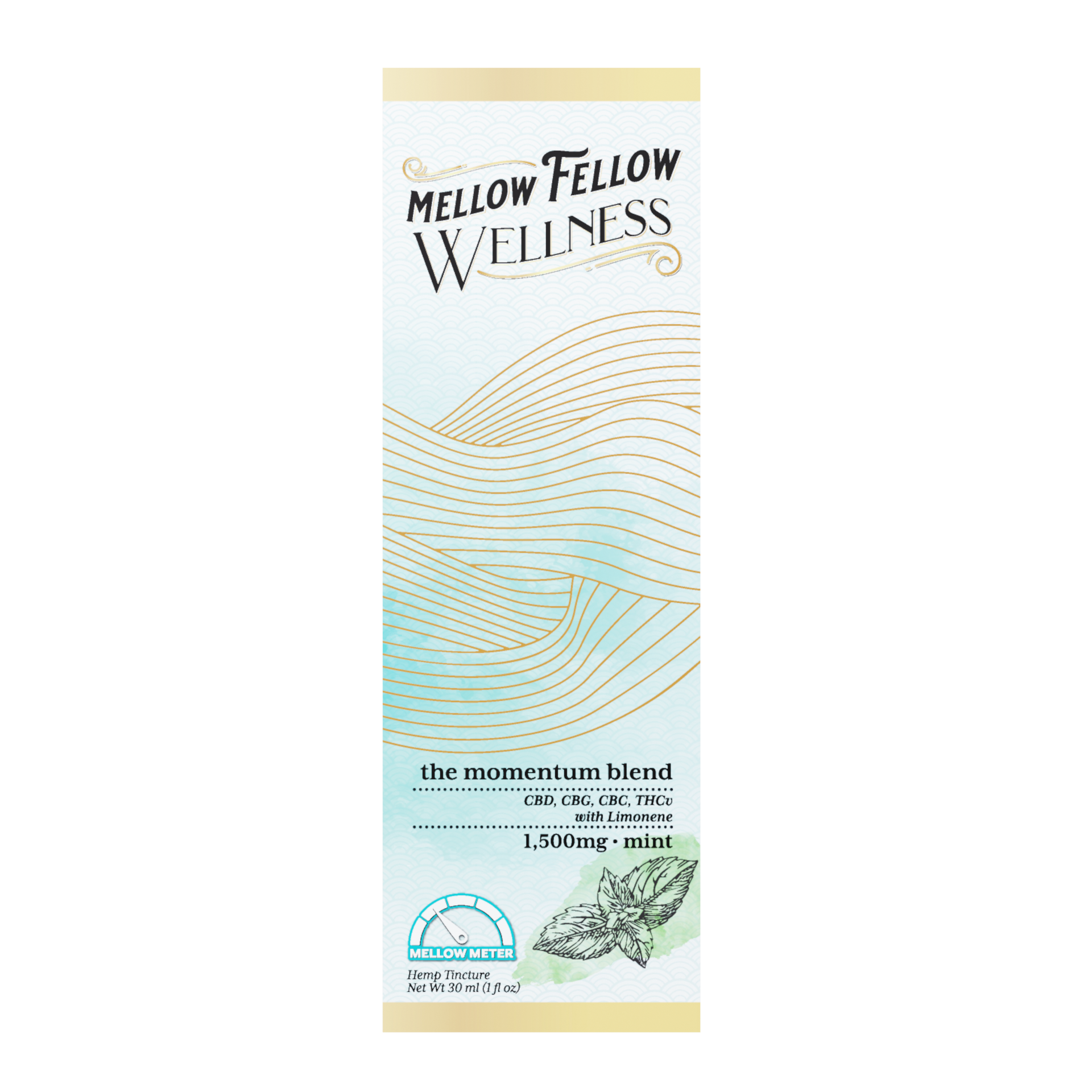 Mellow Fellow Momentum Blend CBD Tincture - 1500mg - Mint Best Sales Price - Edibles