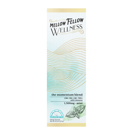 Mellow Fellow Momentum Blend CBD Tincture - 1500mg - Mint Best Sales Price - Edibles