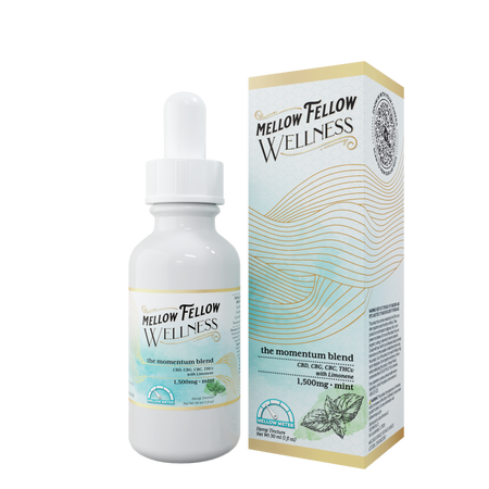 Mellow Fellow Momentum Blend CBD Tincture - 1500mg - Mint Best Sales Price - Edibles
