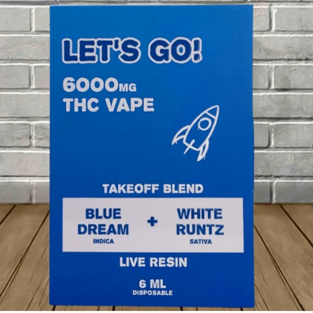 NYB Labs Let’s GO! Live Resin Takeoff Blend Disposable 6ml Best Sales Price - Vape Pens