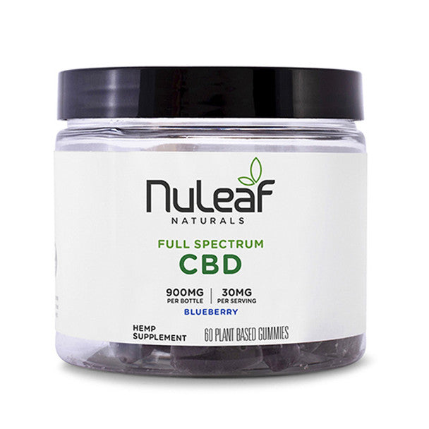Nuleaf Naturals CBD Edible - Full Spectrum BLUEBERRY Gummies 300MG-1350MG Best Sales Price - Gummies