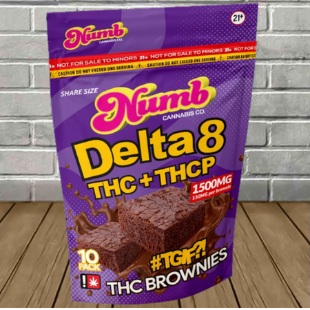 Numb Cannabis Co Delta 8 + THCP Brownies 1500mg Best Sales Price - Gummies