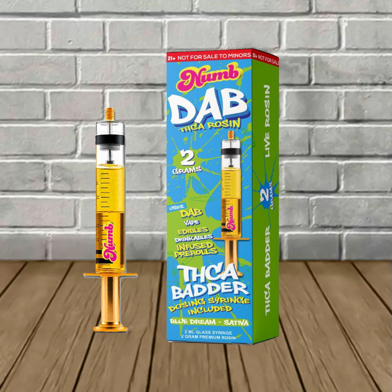 Numb Premium Live Rosin THCa Badder Glass Dab Syringe 2g