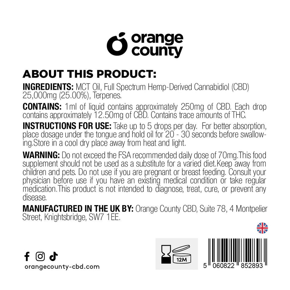 25000mg CBD Oil (100ml)