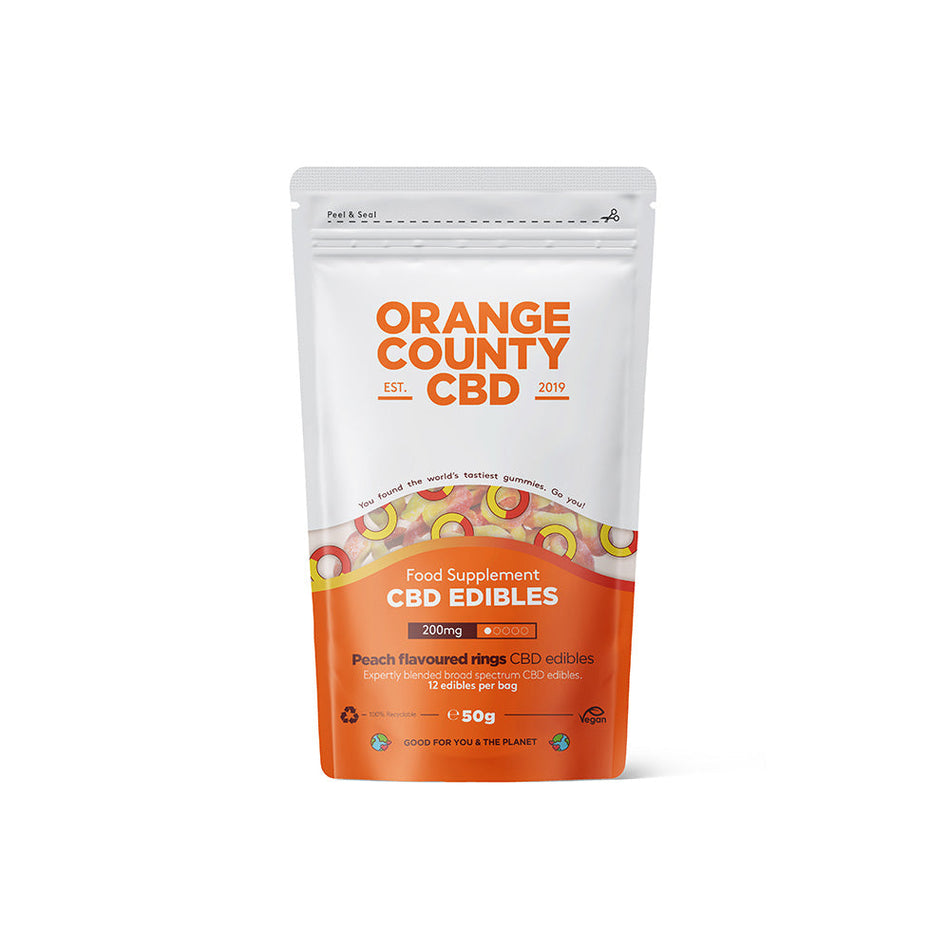 CBD Gummy Peach Rings Grab Bag (200mg)