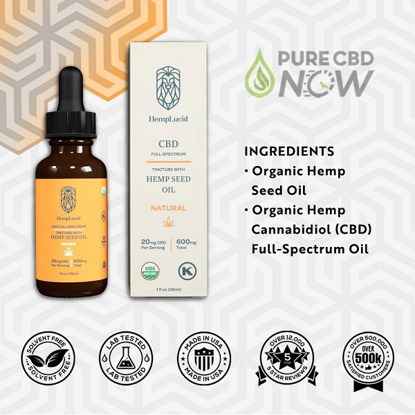 Organic Hemplucid Full-Spectrum Hemp Seed Oil 30ml Best Sales Price - Tincture Oil