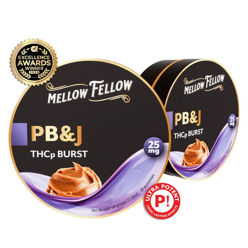 Mellow Fellow THCp Bursts Edibles - PB&J - 25mg