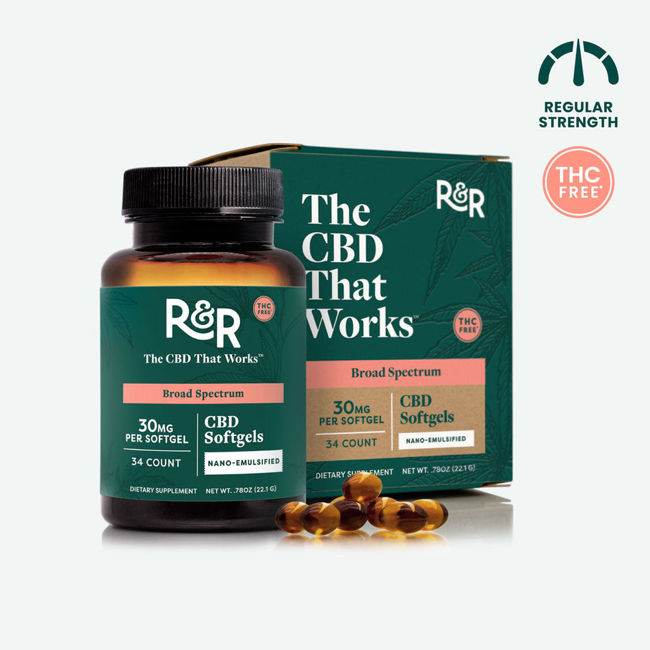 R&R CBD Multifunctional THC-Free CBD Softgels