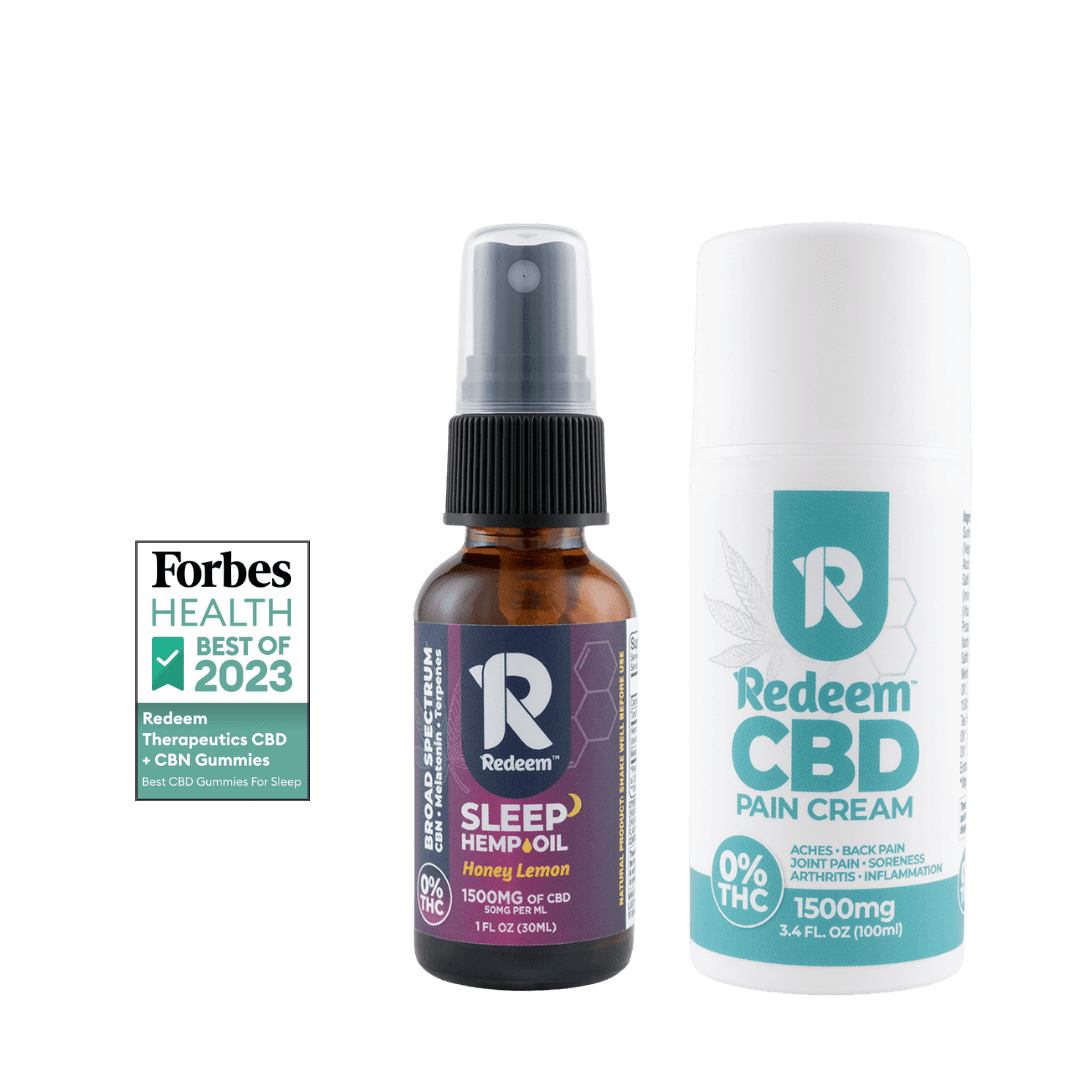 Redeem CBD Pain Cream and CBD Sleep Tincture Bundle Best Sales Price - Tincture Oil
