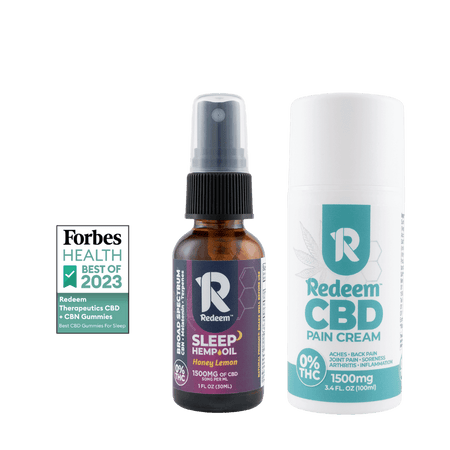Redeem CBD Pain Cream and CBD Sleep Tincture Bundle Best Sales Price - Tincture Oil