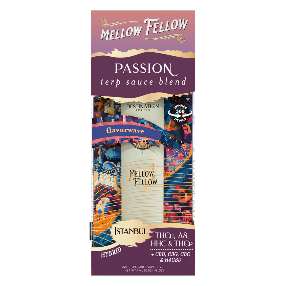 Mellow Fellow Passion Blend - Terp Sauce 1ml Disposable Spinner Vape - Flavorwave (Hybrid)