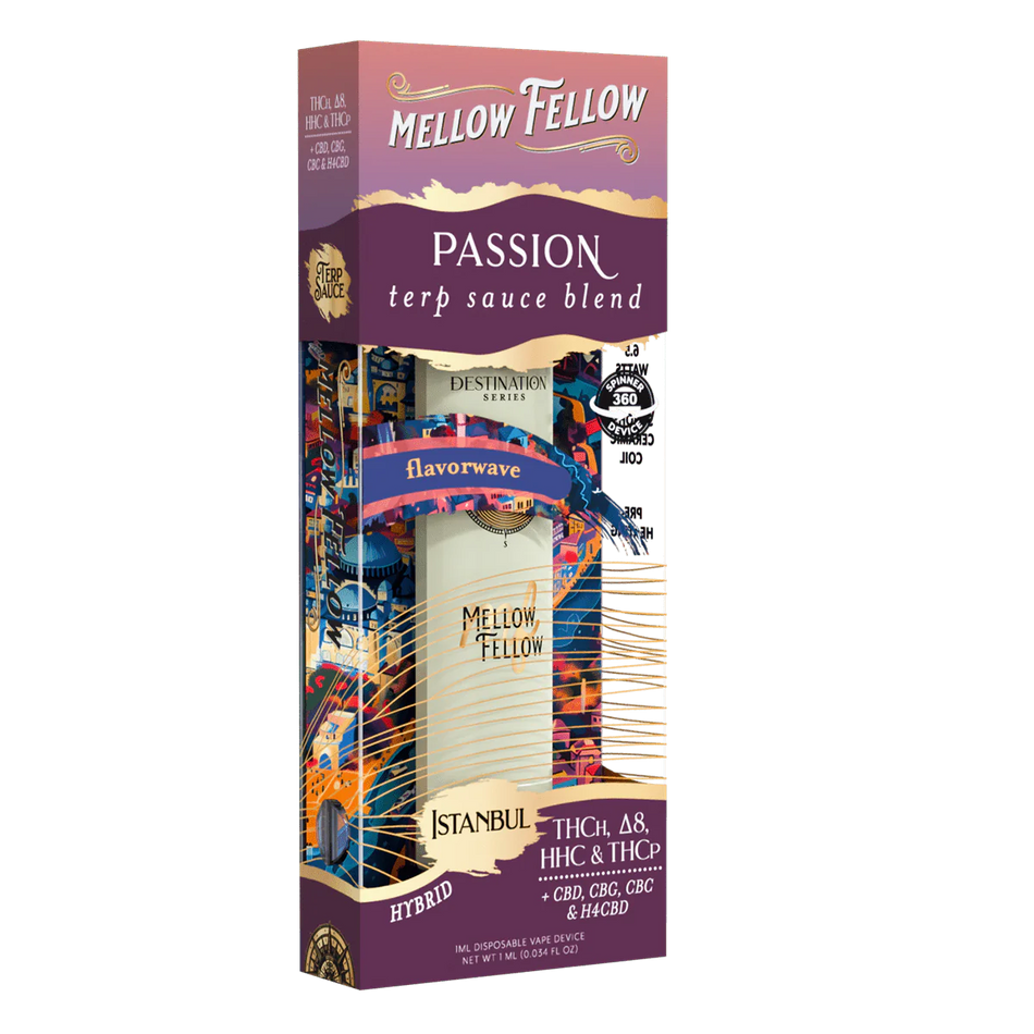 Mellow Fellow Passion Blend - Terp Sauce 1ml Disposable Spinner Vape - Flavorwave (Hybrid)