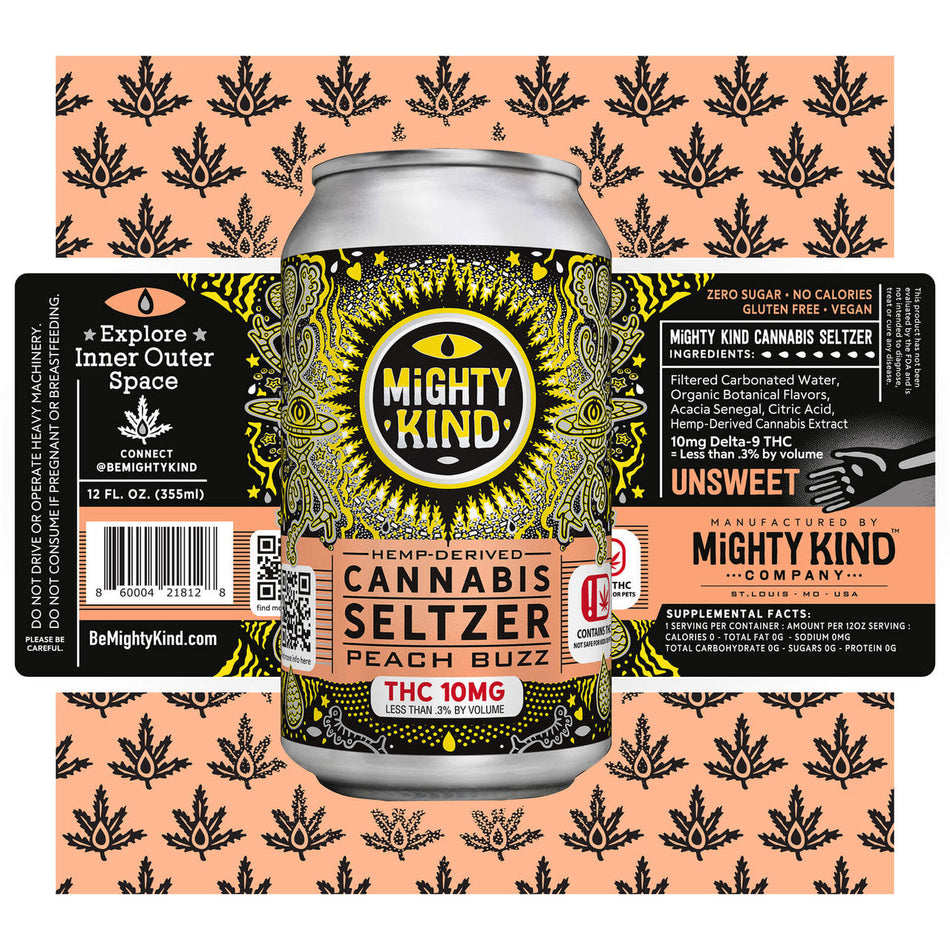 Mighty Kind Drinks: Peach Buzz 10mg