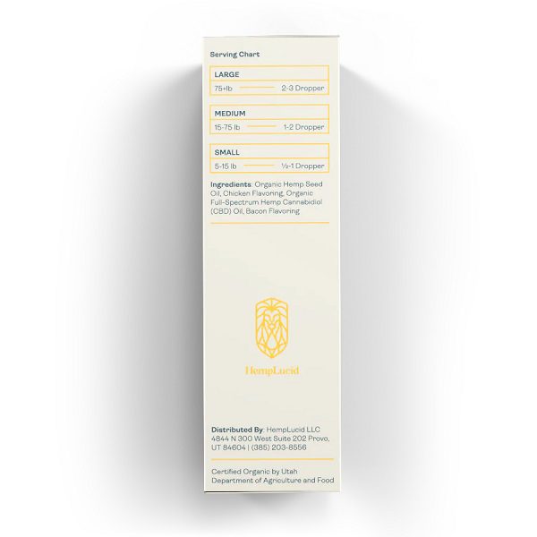 Hemplucid Pets USDA Organic CBD Chicken Flavor 300mg Best Sales Price - Topicals