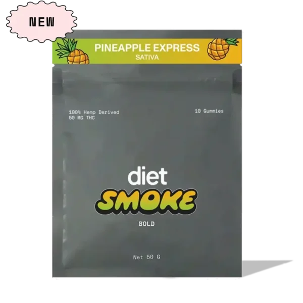 Diet Smoke Pineapple Express Gummies 50MG THC Best Sales Price - Gummies