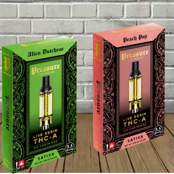 Pressure LA Live Resin THCa Vape Cartridge 3.5g Best Sales Price - Vape Cartridges