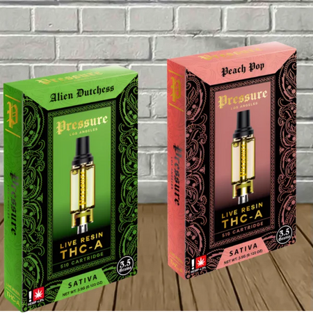 Pressure LA Live Resin THCa Vape Cartridge 3.5g Best Sales Price - Vape Cartridges