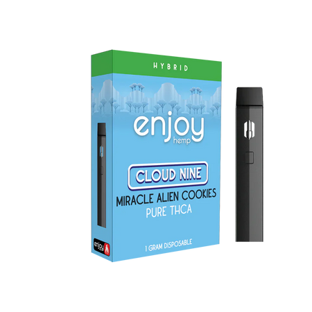 Enjoy Hemp Pure THCA 1ml Disposable for Cloud Nine - Miracle Alien Cookies - Hybrid Best Sales Price - Vape Pens